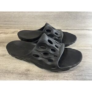 Merrell Sandals Mens 11 Hydro Slide Black Slip On Comfort Low Top Open Toe Flats